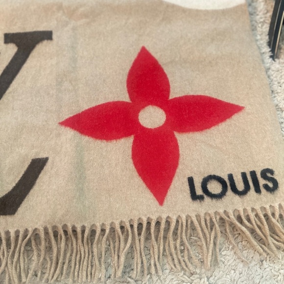 Louis Vuitton Muffler Scarf Echarpe The Ultimate Beige Cashmere Wool - Picture 13 of 14
